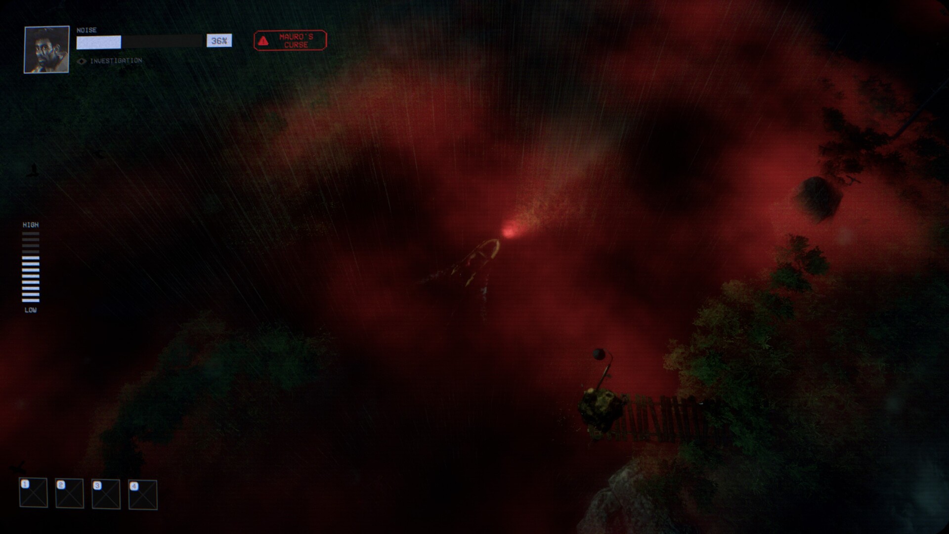 Screenshot oficial de gameplay de Drowned Lake, da página da Steam