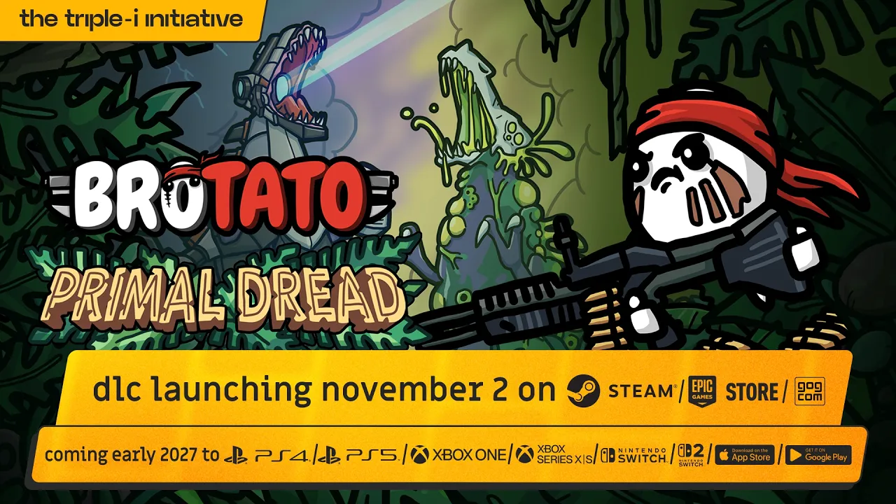 Cena de Brotato: Primal Dread, anunciado no Triple-i Initiative de outubro de 2026